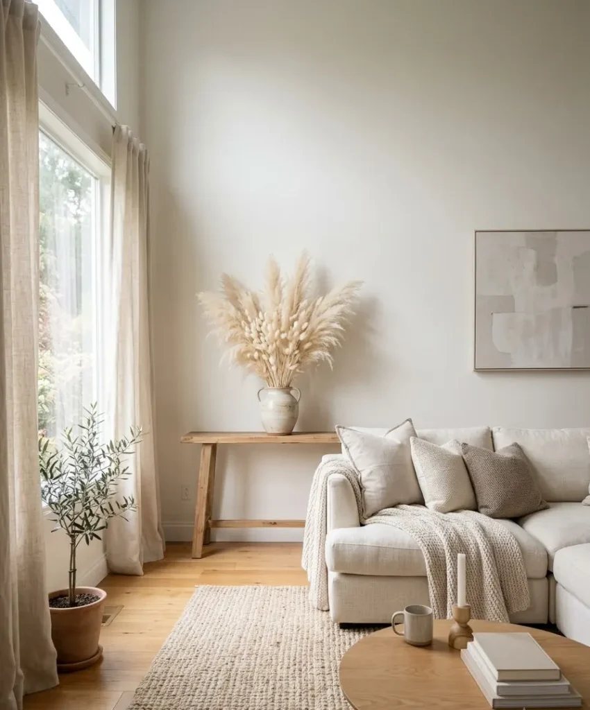 Pampas grass vase