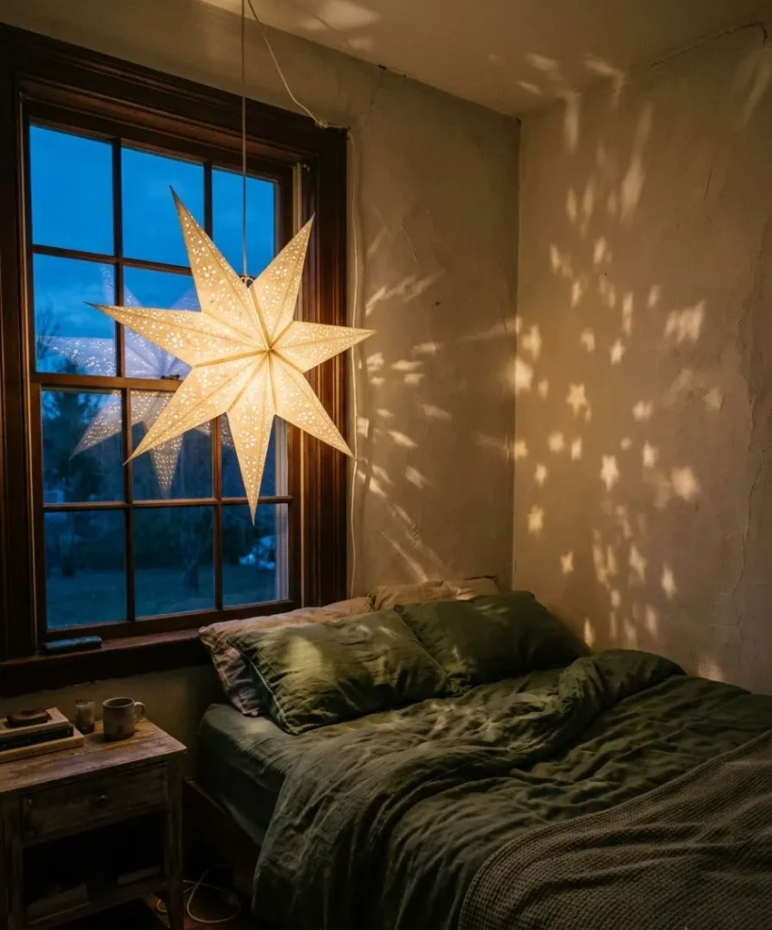  Paper star pendant