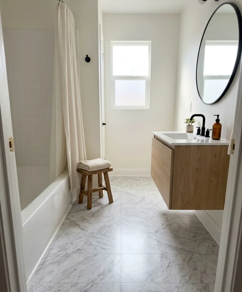 Peel-and-stick tile for the