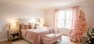Pink Christmas Bedroom