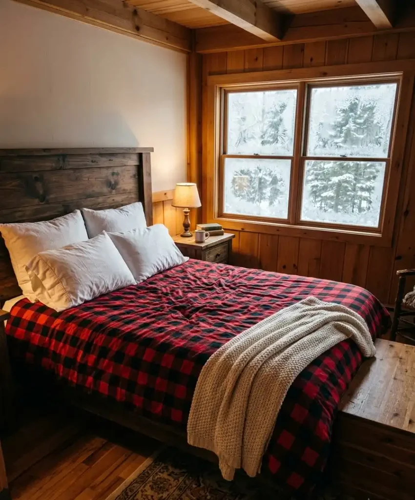 Plaid flannel bedding