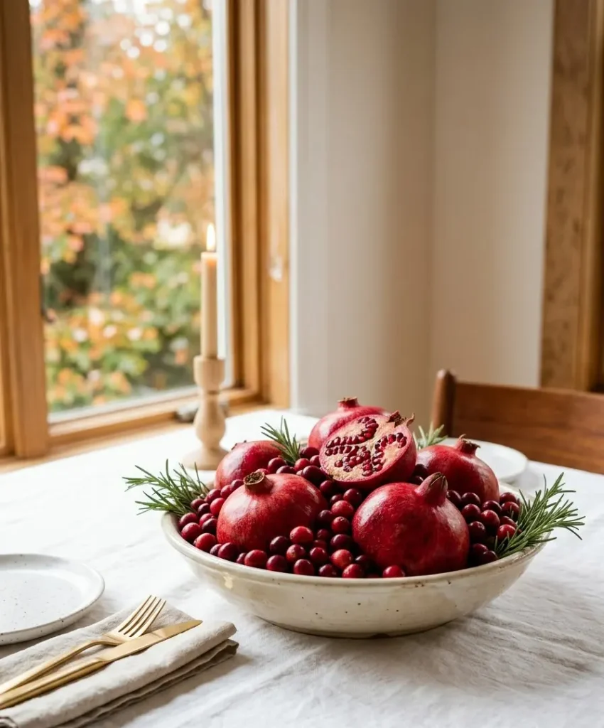 Pomegranate and cranberry bowl