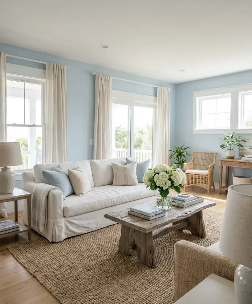 Powder blue and gray-blue