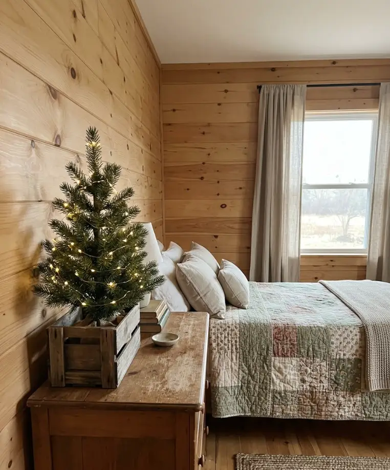 Put a small tree in a guest room