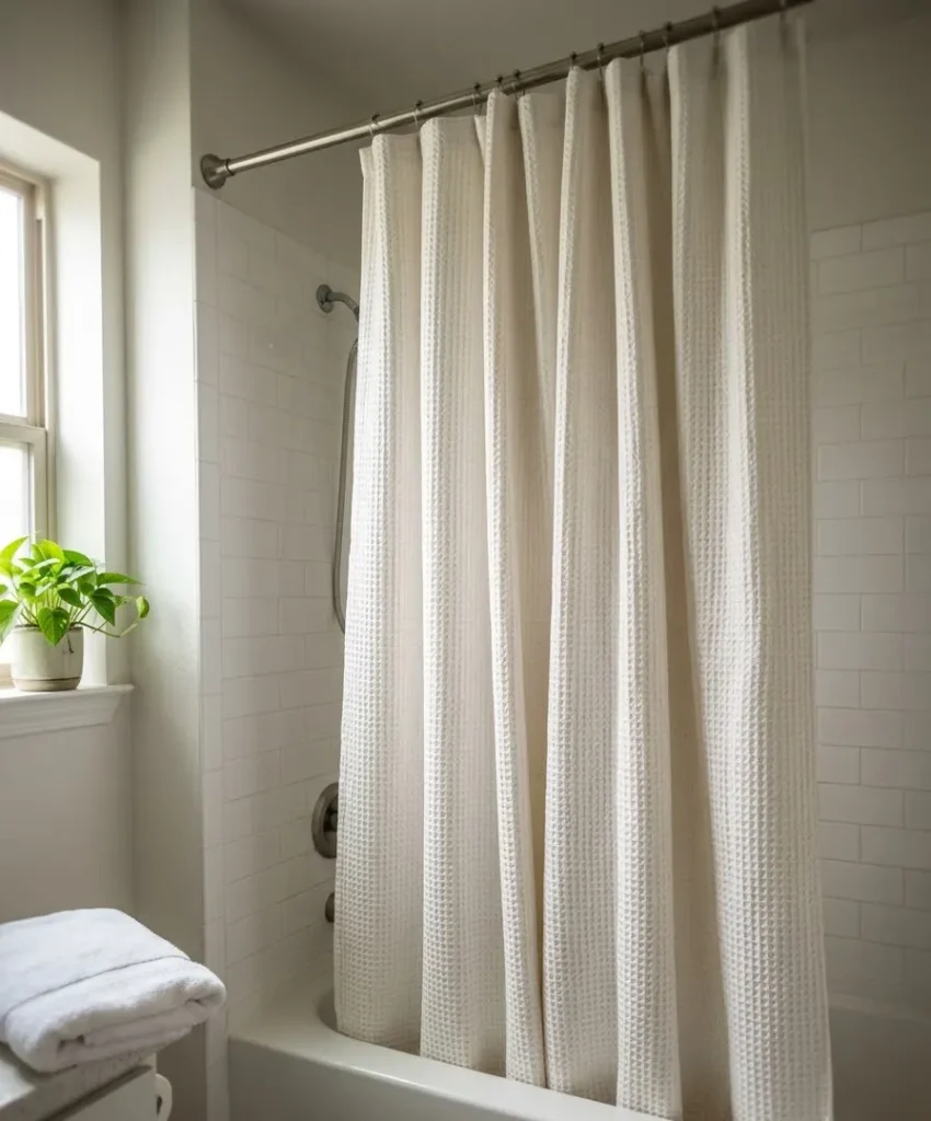 Replace the shower curtain