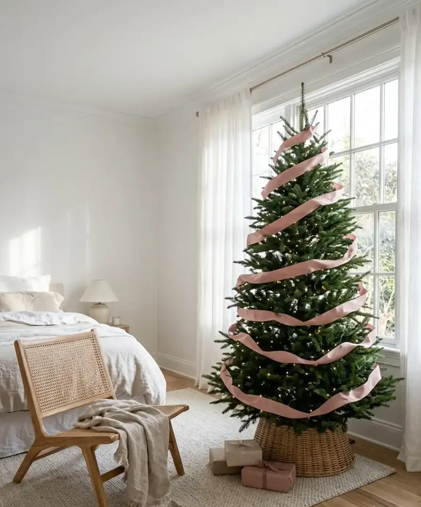 Ribbon-wrapped tree