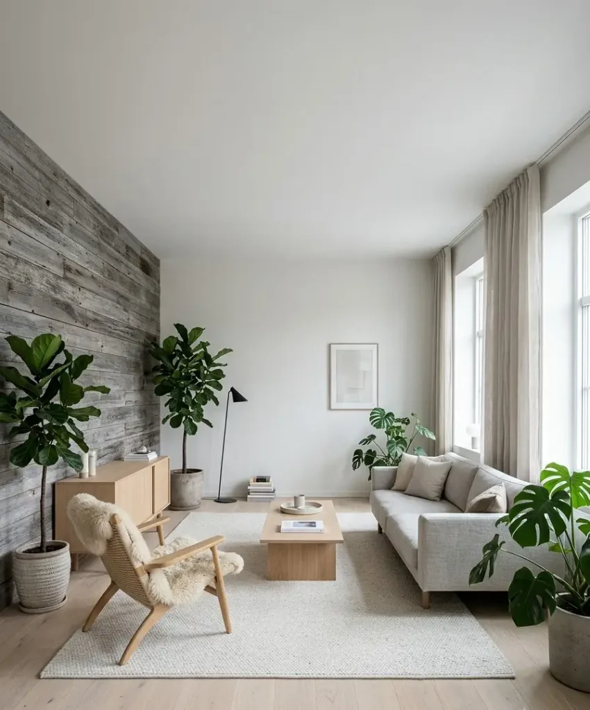 Scandinavian barnwood accent
