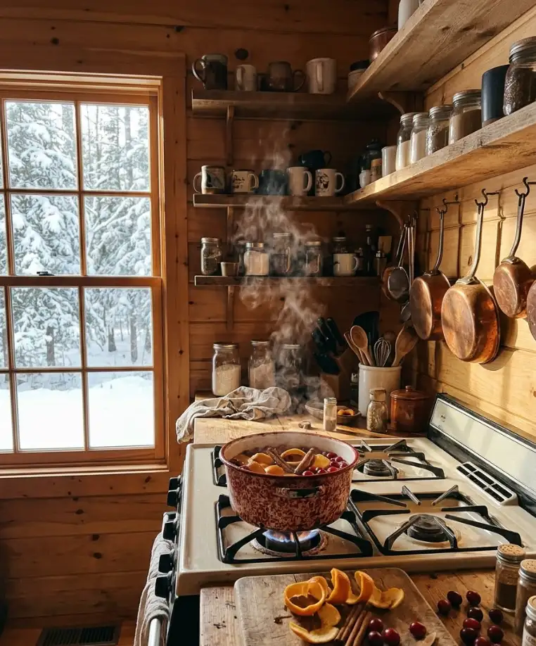 Set a simmer pot on the stove