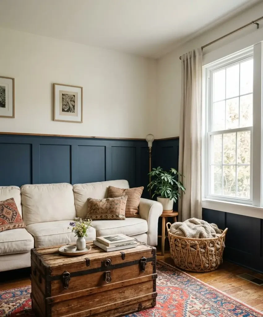 Shaker-style half wall