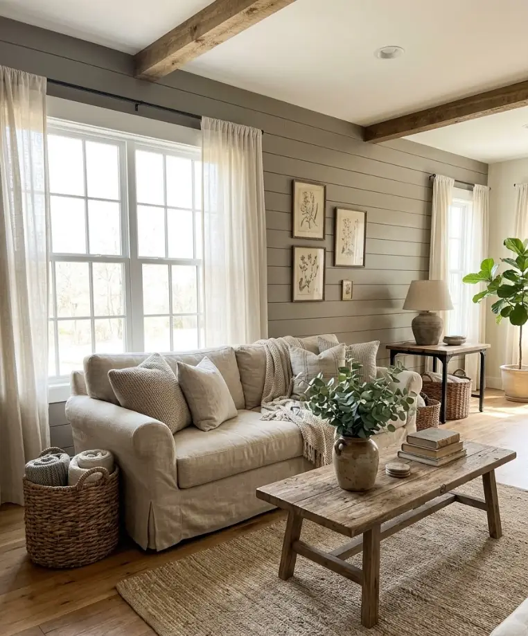 Shiplap in warm grey