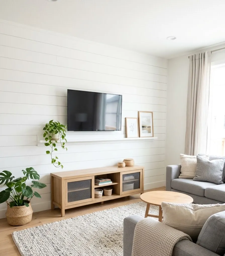 Shiplap with a picture-ledge frame