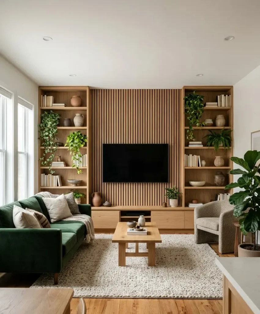Slat wall with open 