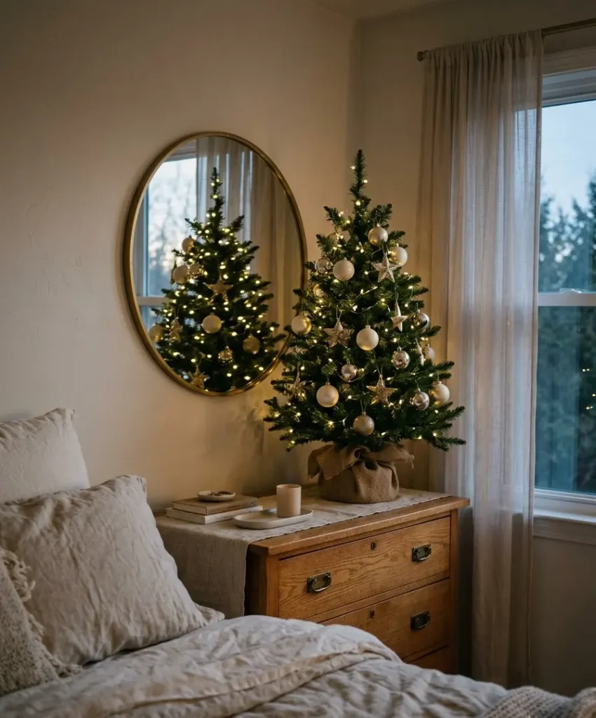 Slim tabletop tree on the dresser