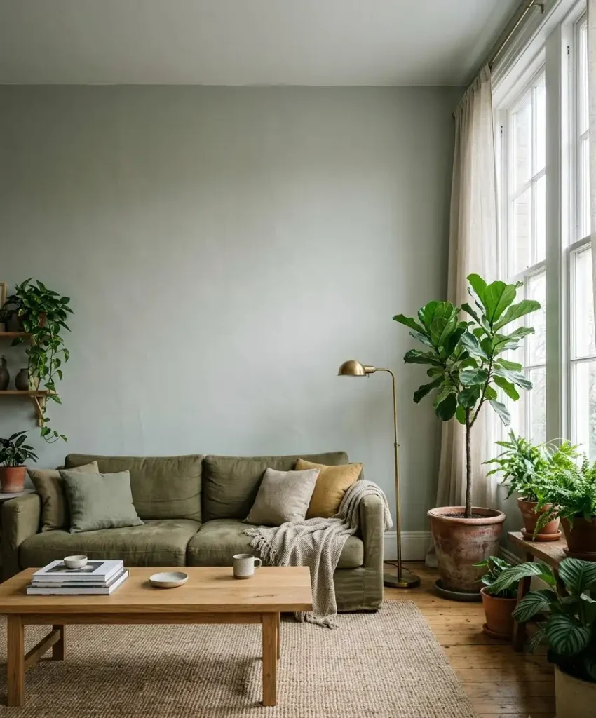 Soft sage and muted green