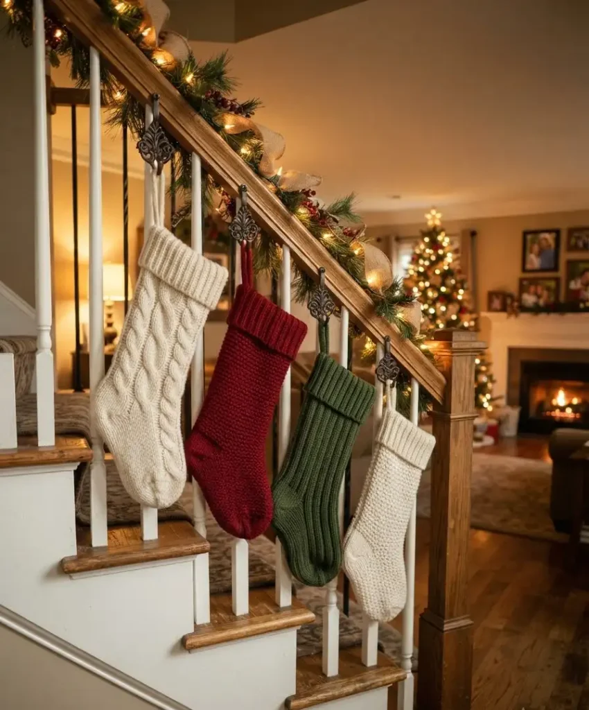 Stockings along the rail