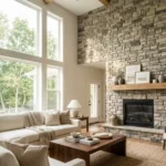 Stone Accent Wall Living