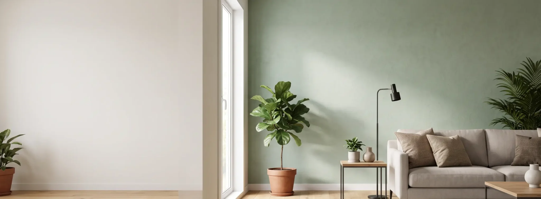 Subtle Accent Wall Living Room Ideas With Neutral Colors And Natural Textures