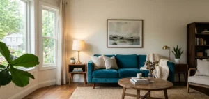 Teal Couches Living