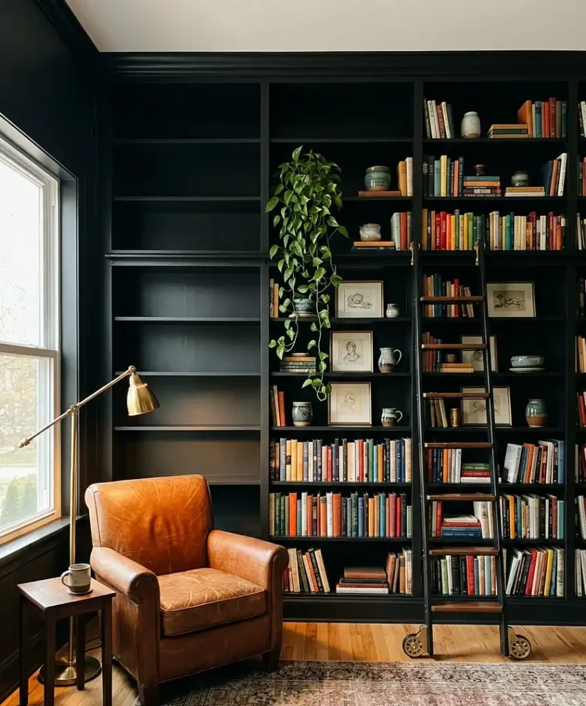The bookshelf wall