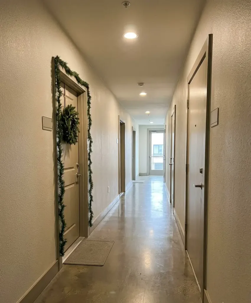 The hallway door