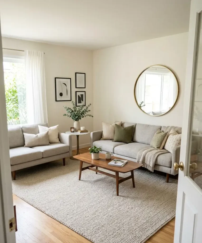 The sofa and loveseat L