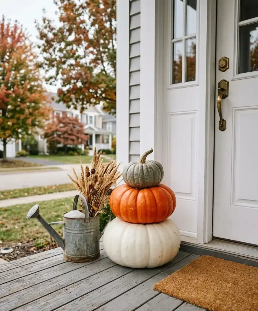 The tiered pumpkin stack