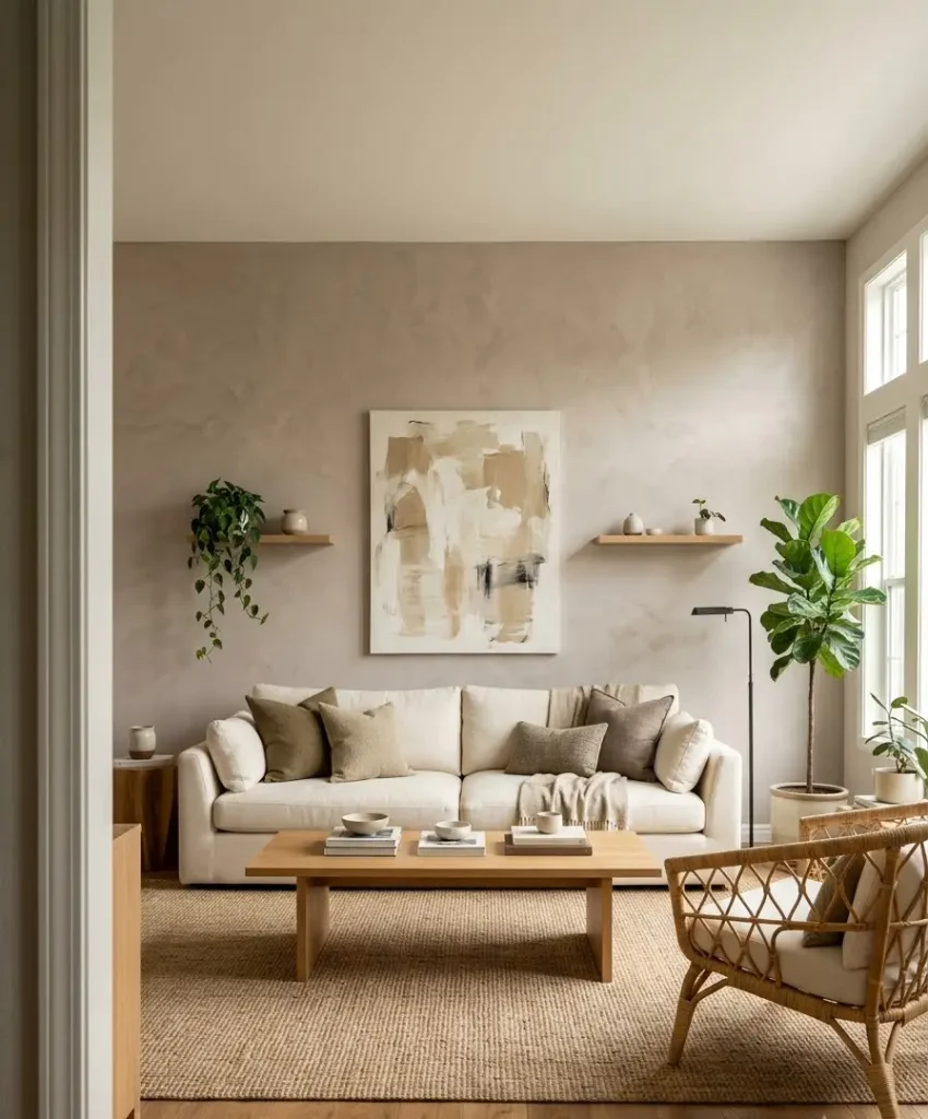 The wall behind your sofa