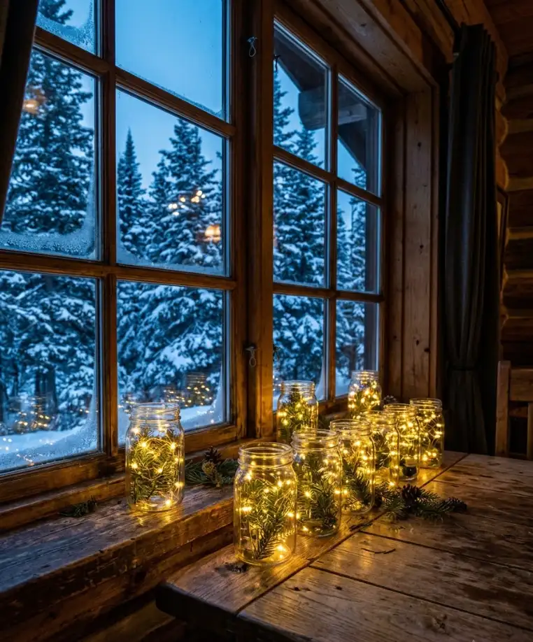 Tuck lights into a glass jar