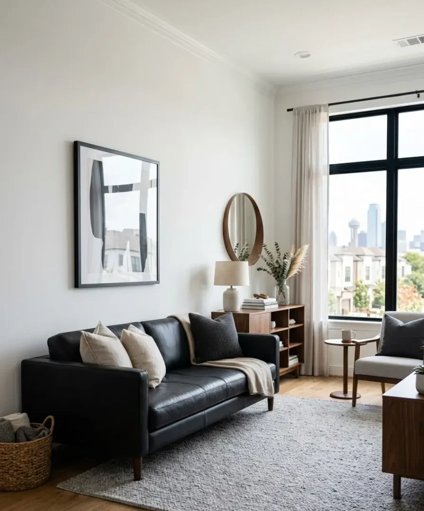 . Tuxedo-arm sofa