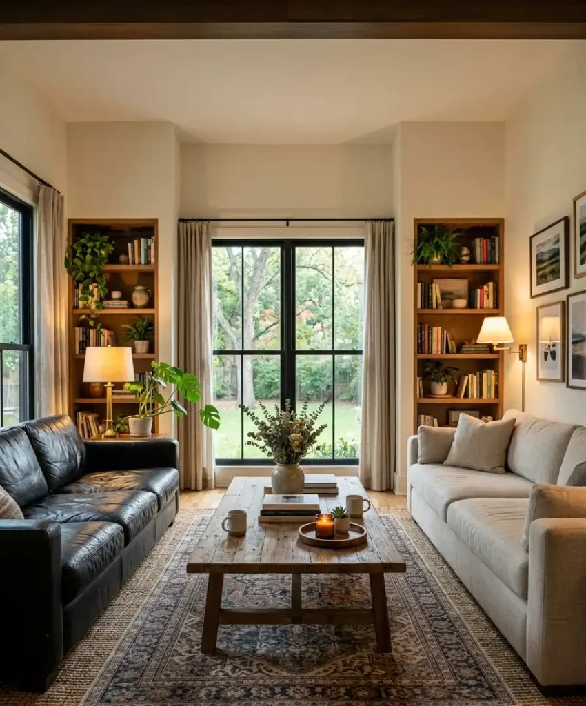Two sofas facing each other