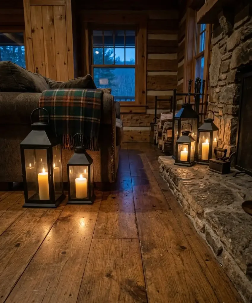 Use lanterns on floors and porches