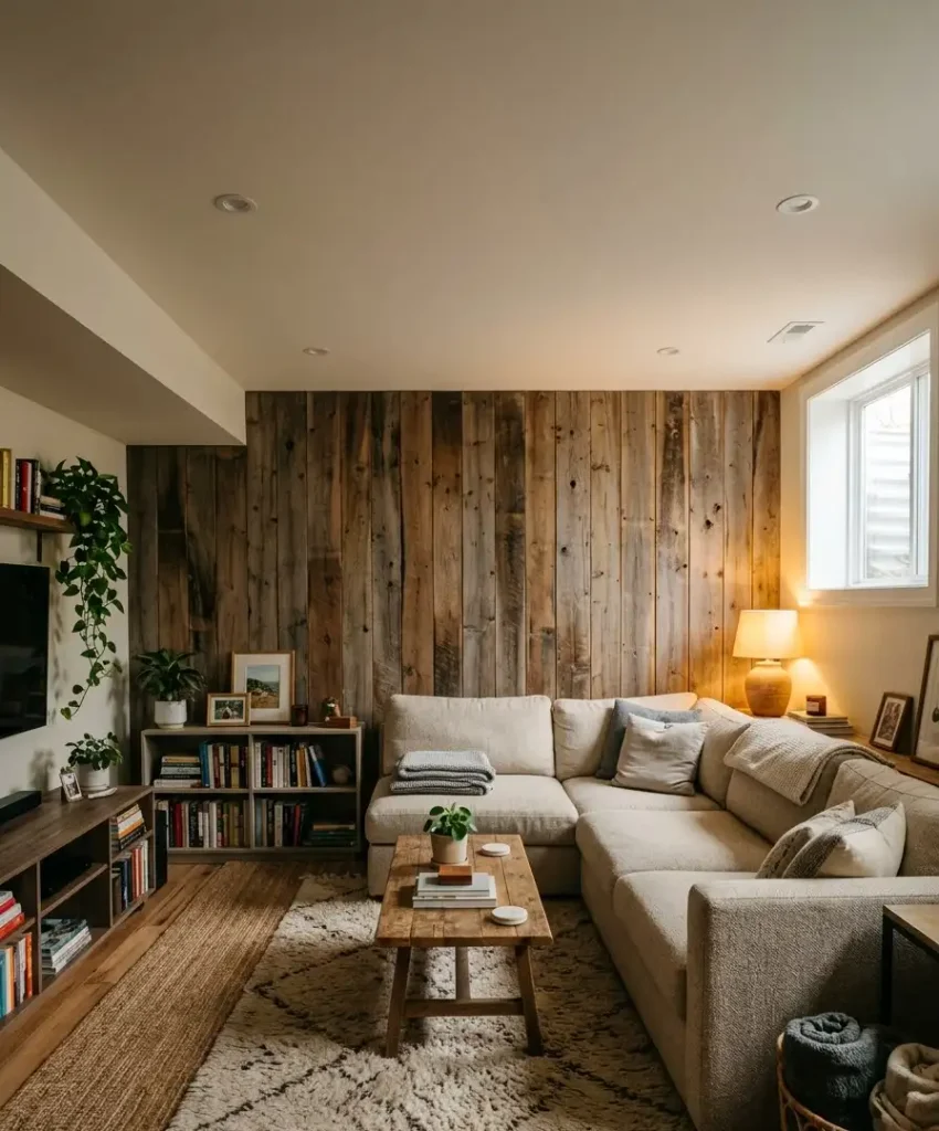 Vertical barnwood in a 