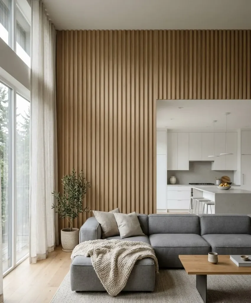 Vertical slat wall
