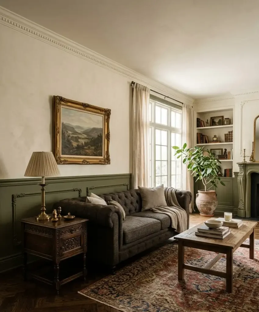 Wainscoting plus plaster