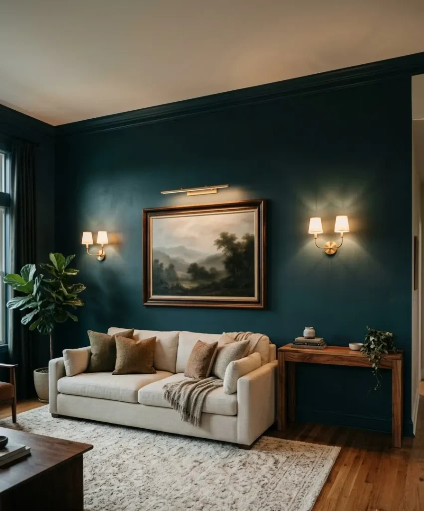 Wall sconces and picture