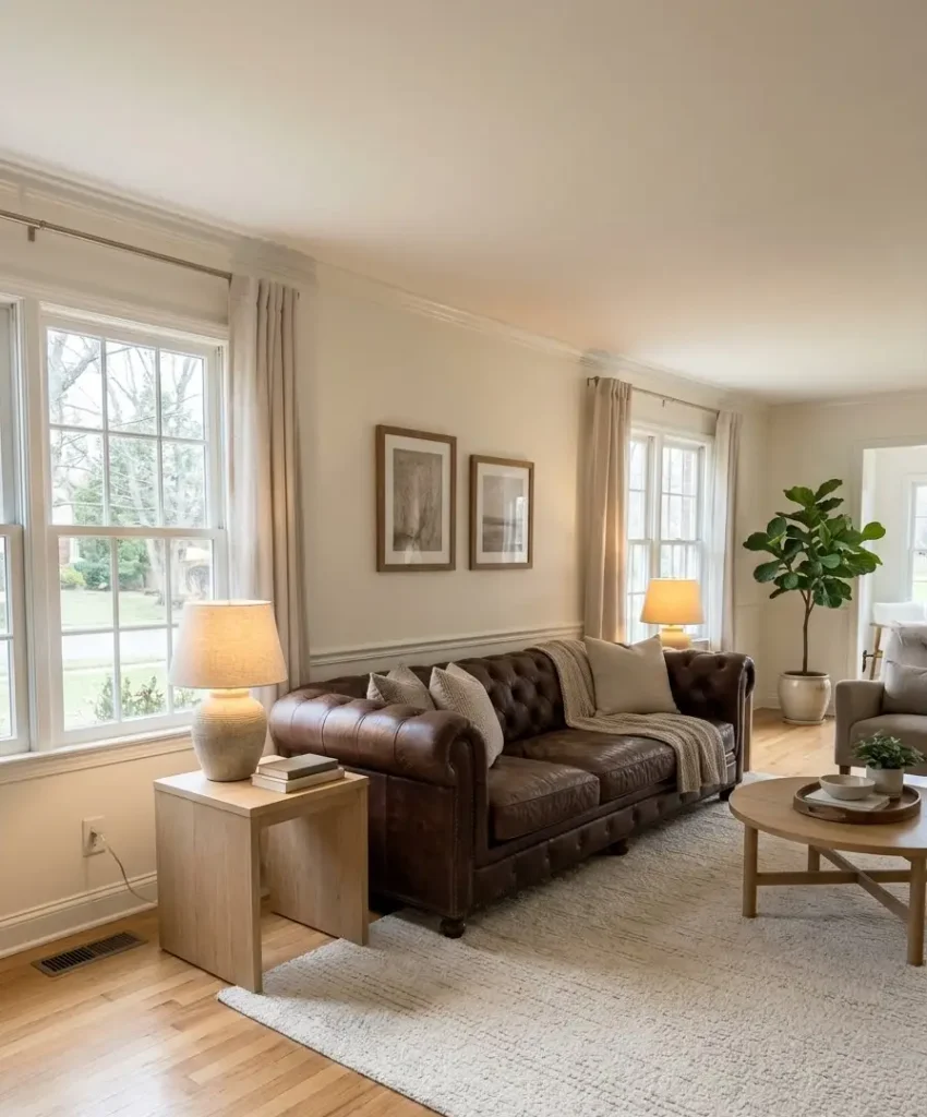 Warm cream walls