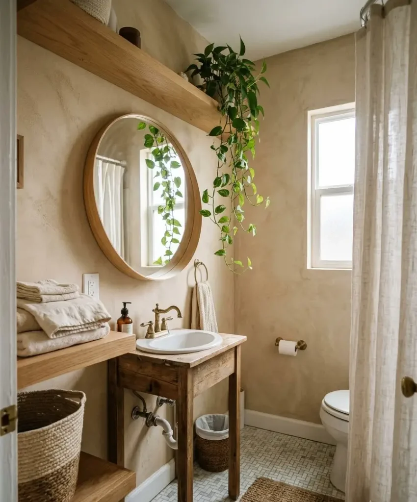 What boho means in a small bathroom