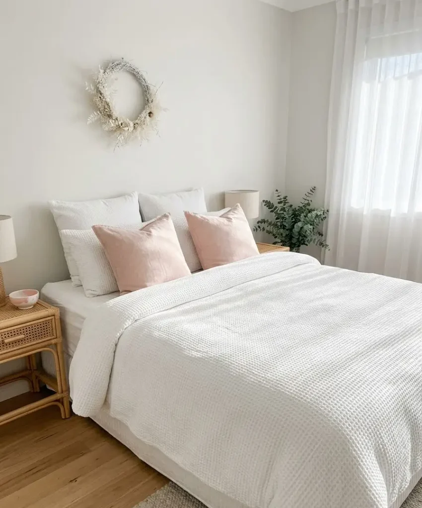 White waffle-knit duvet cover