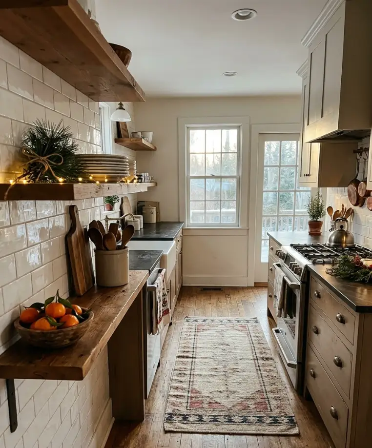 Why small kitchens suit rustic Christmas