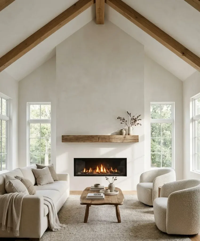 Why the fireplace wall runs