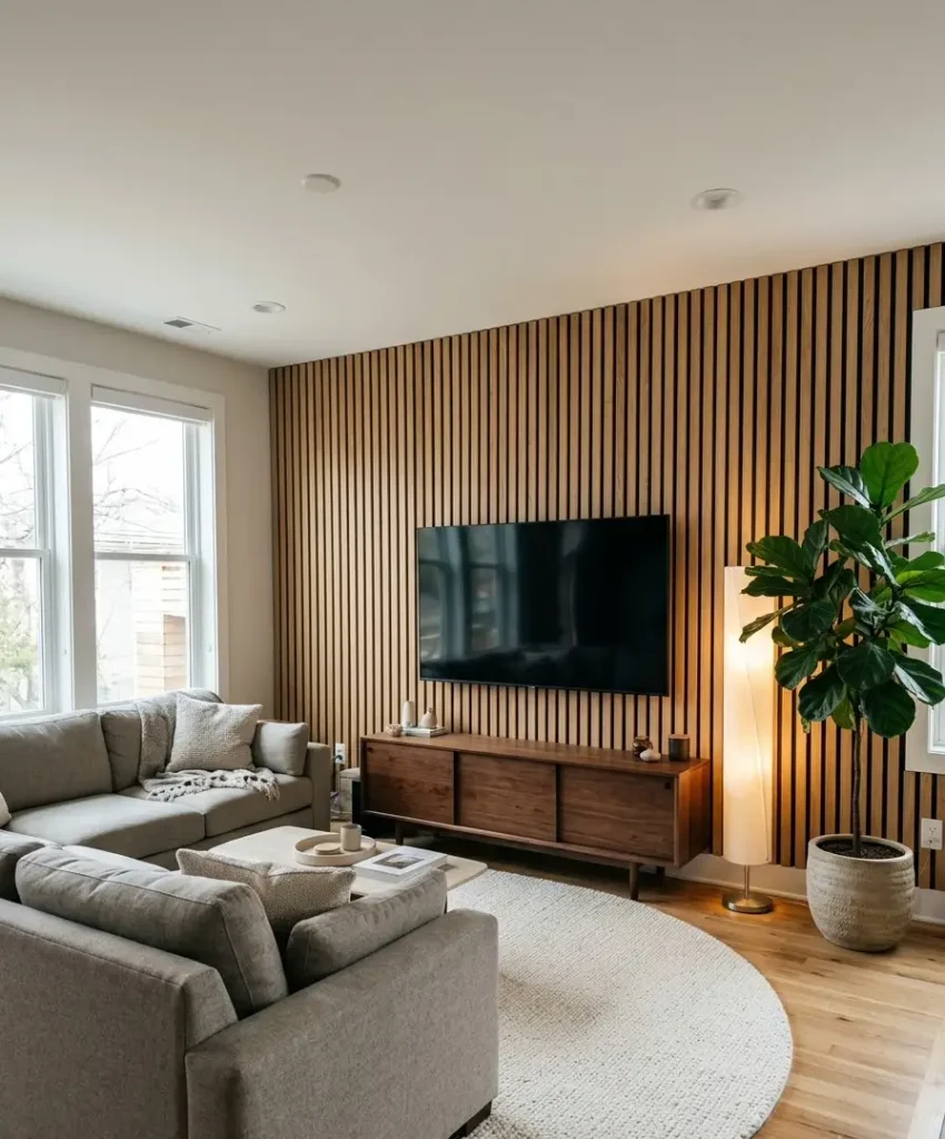 Wood slat panels