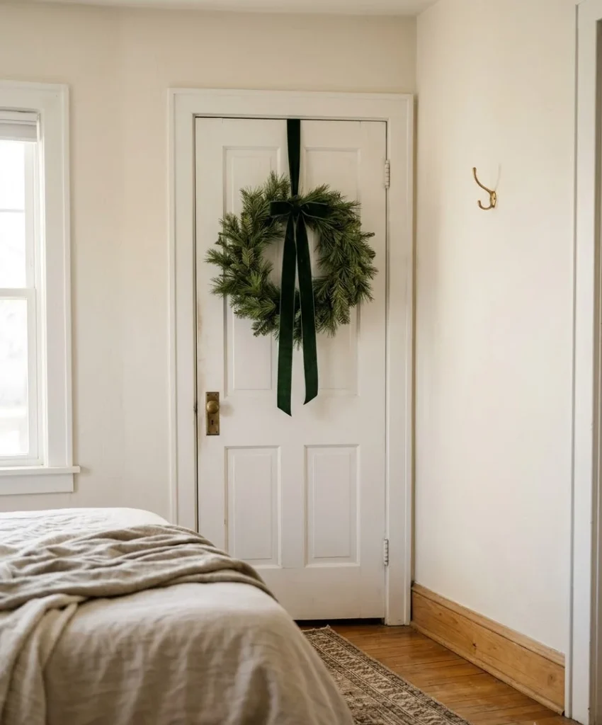 Wreath on the bedroom door