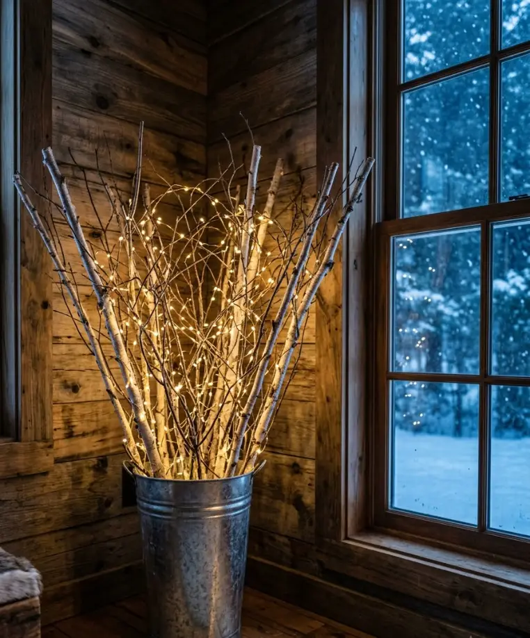  a lit branch arrangement