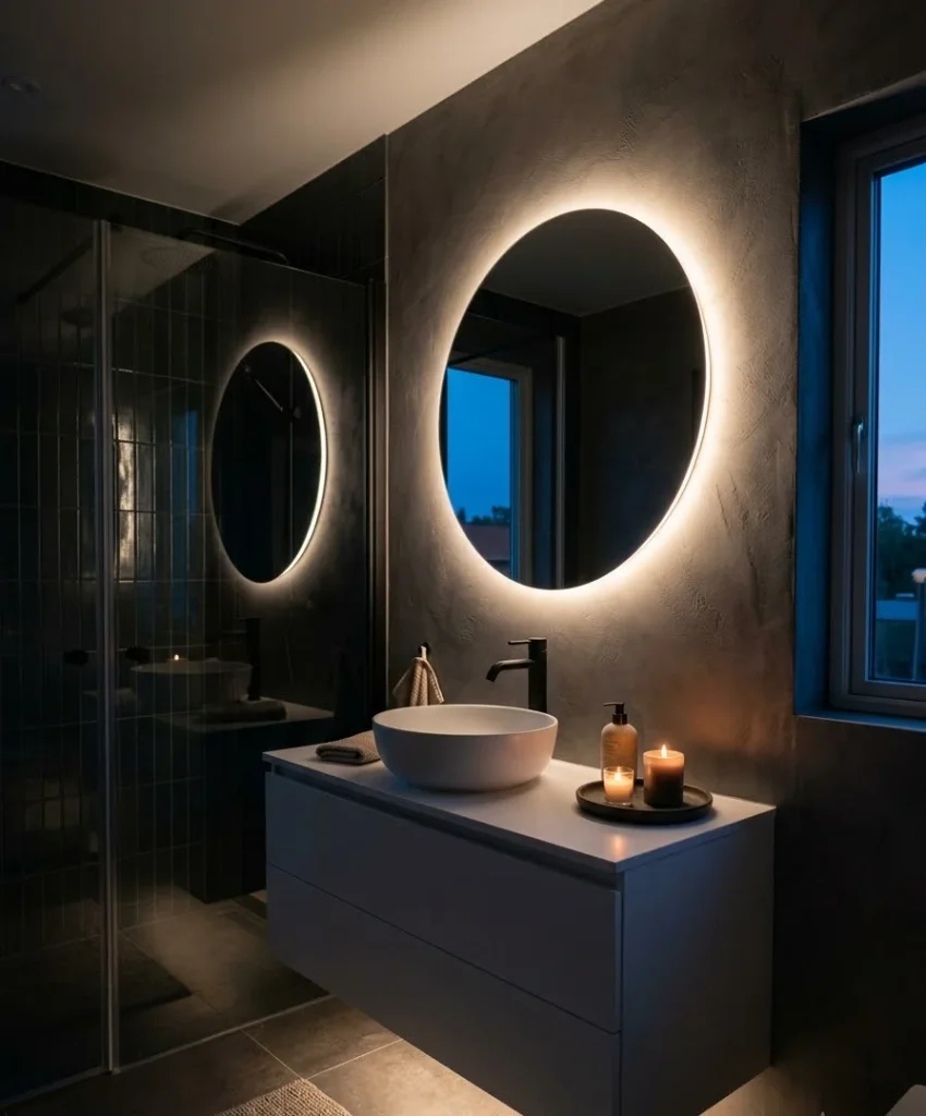 backlit vanity mirror