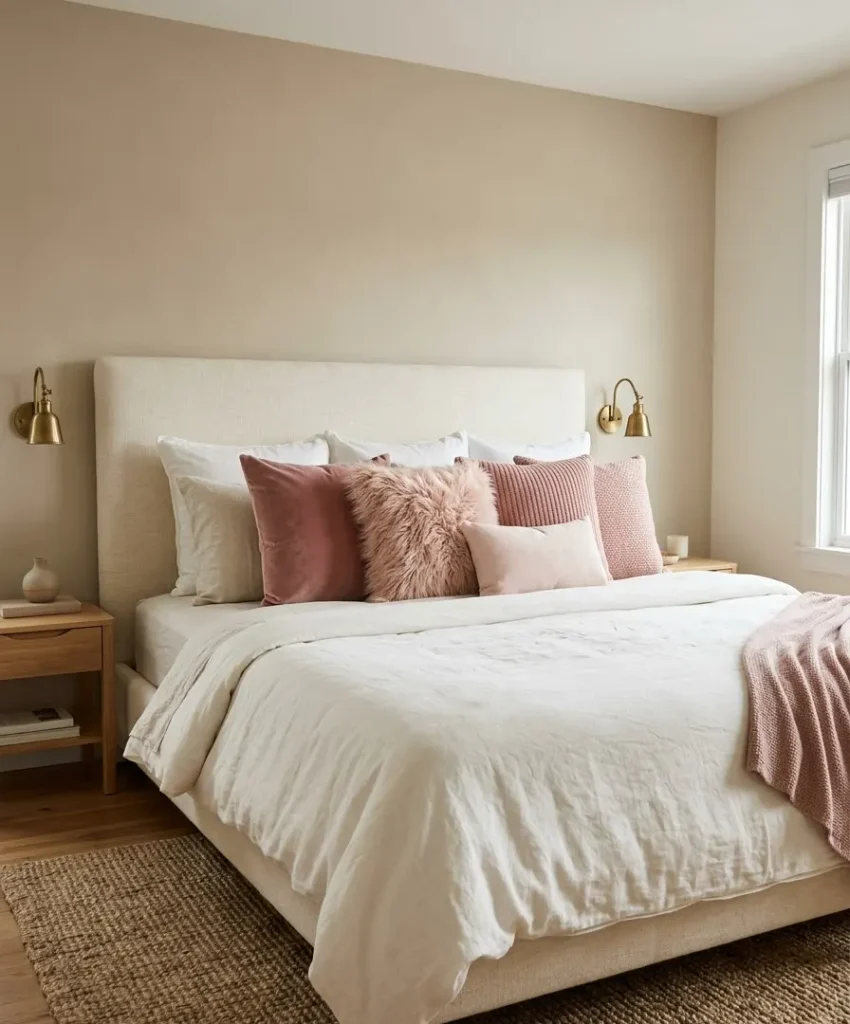 chunky knit throw in dusty rose