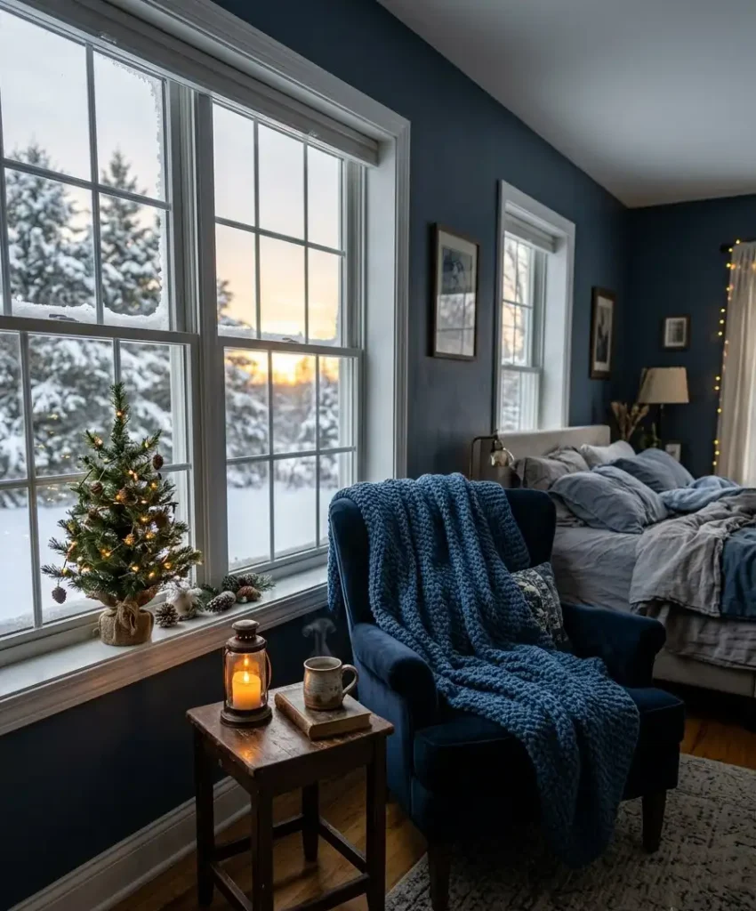 cozy reading nook with