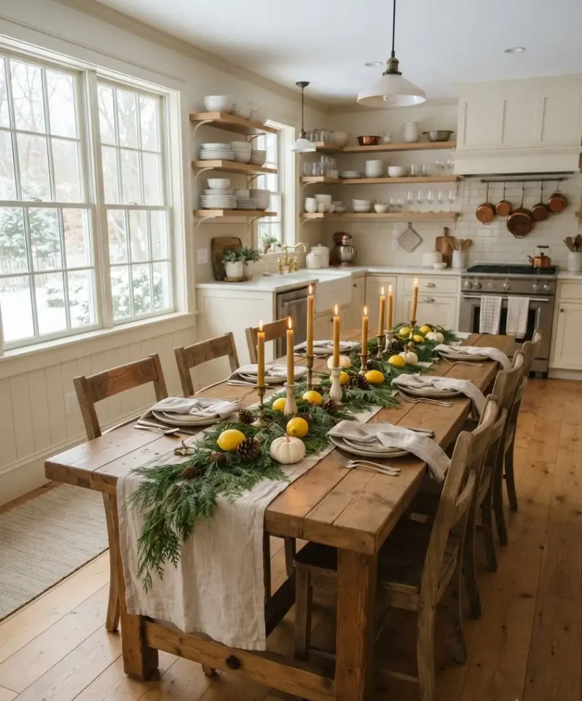 greenery and lemon centerpiece