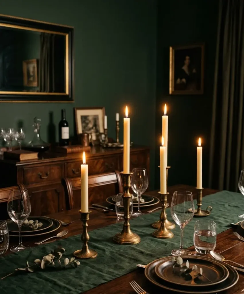 ismatched brass candlesticks