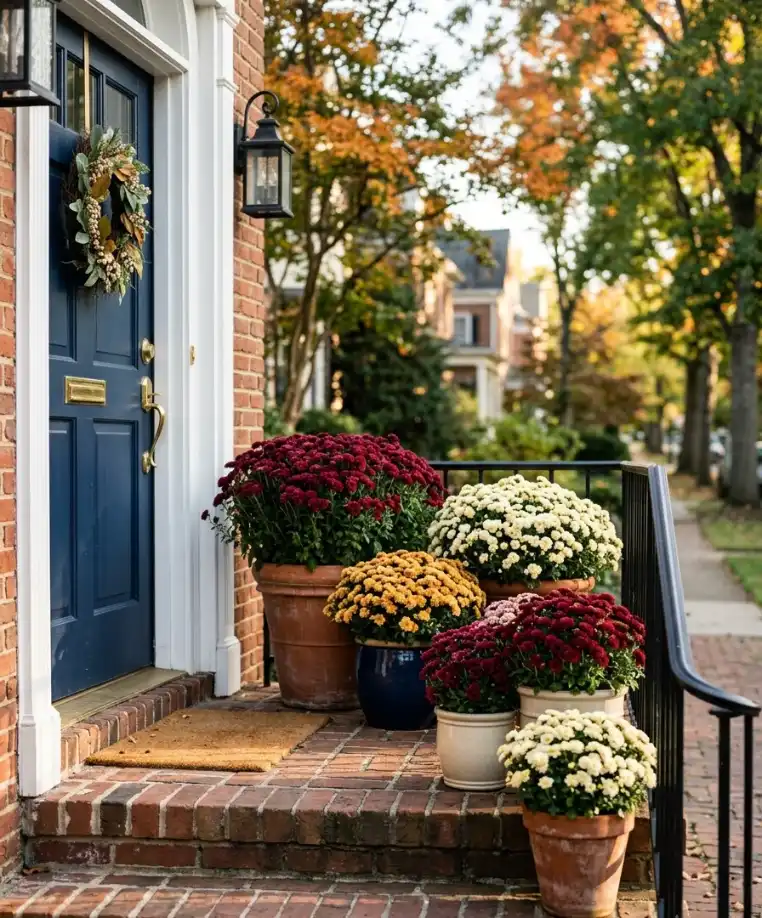mix of mums in three heights