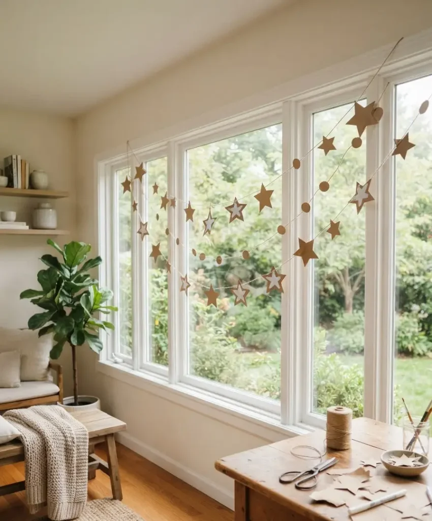 paper star garland the